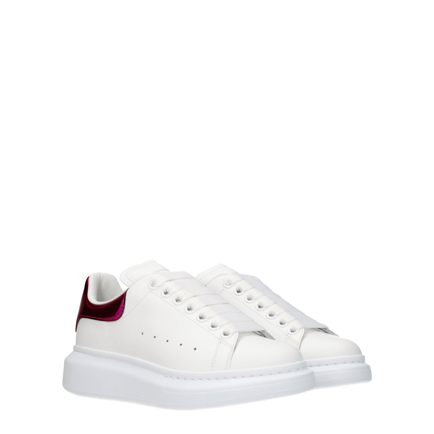 Alexander McQueen Sneakers Donna Pelle Bianco Ultra Pink