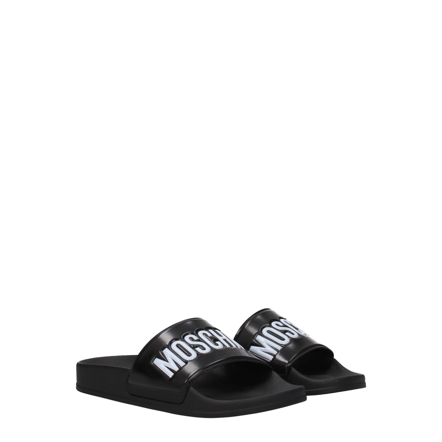 Moschino Ciabatte e Zoccoli Donna PVC Nero