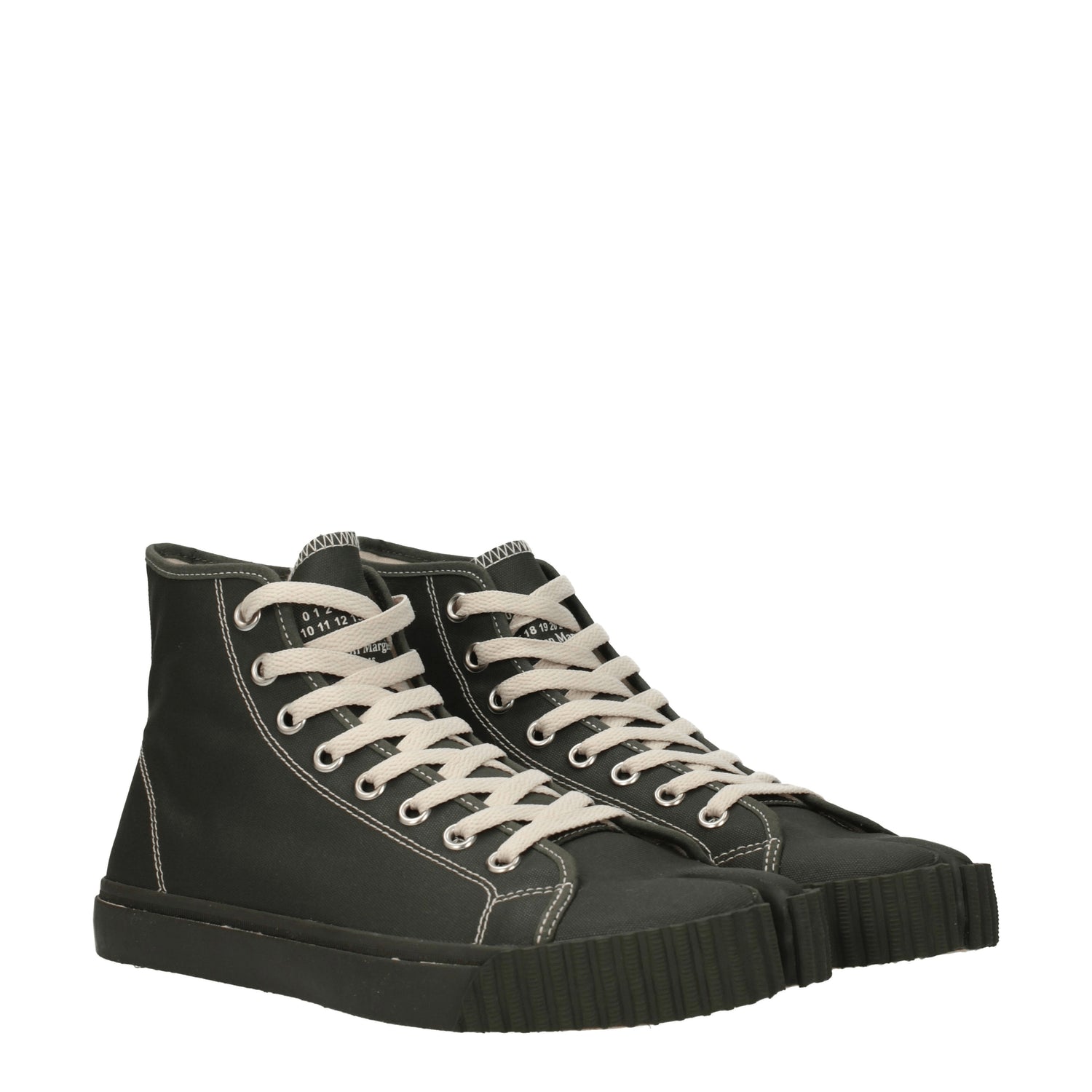 Maison Margiela Sneakers Uomo Tessuto Verde