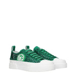 Dolce&Gabbana Sneakers Donna Tessuto Verde Smeraldo