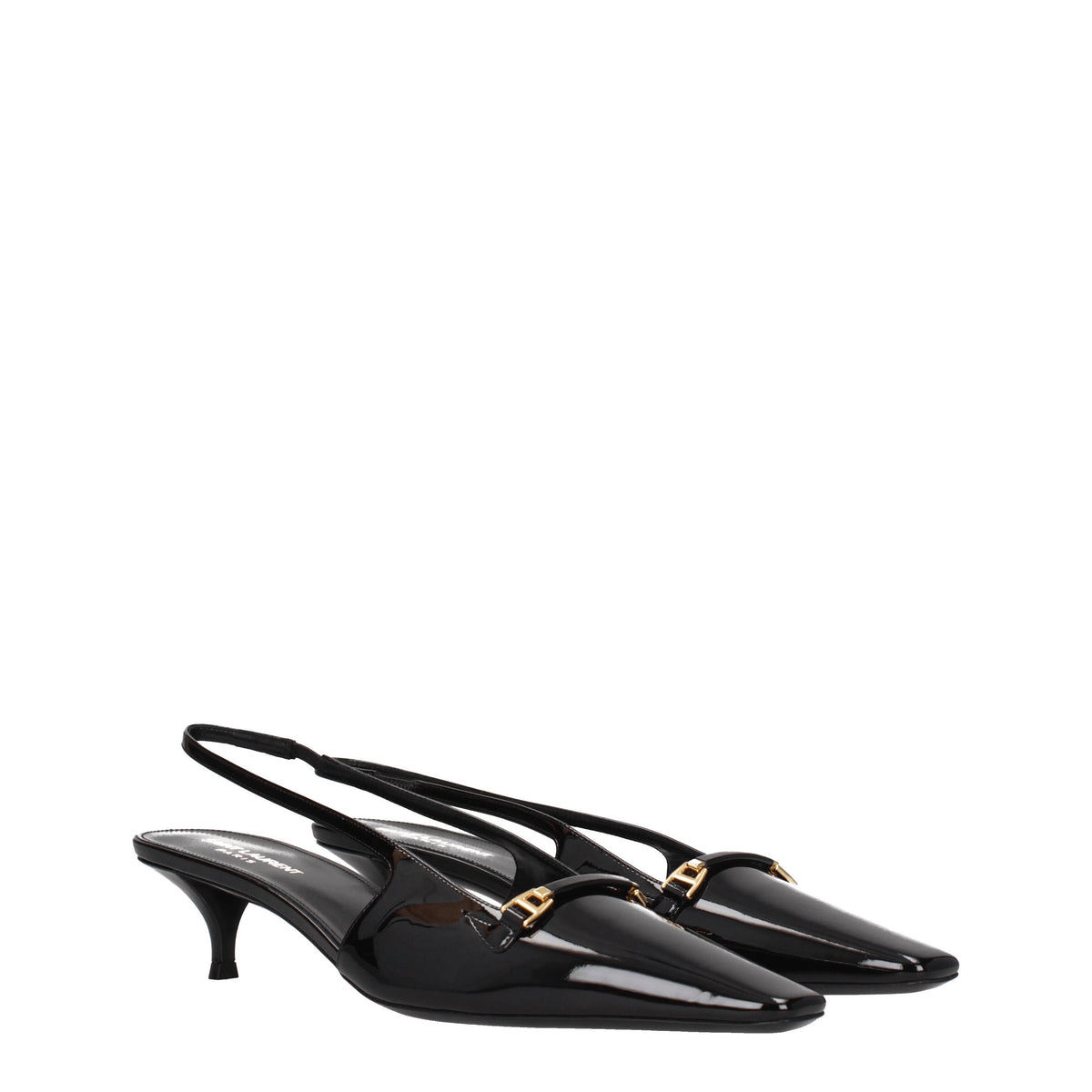 Saint Laurent Sandali Donna Vernice Nero