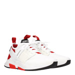 Tom Ford Sneakers Uomo Tessuto Bianco Rosso