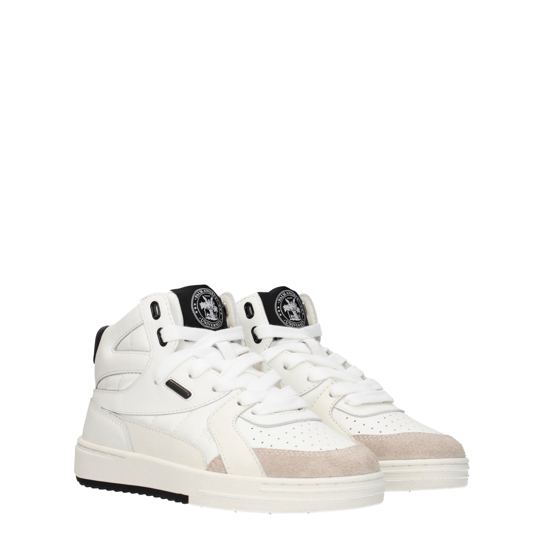 Palm Angels Sneakers Donna Pelle Bianco Nero