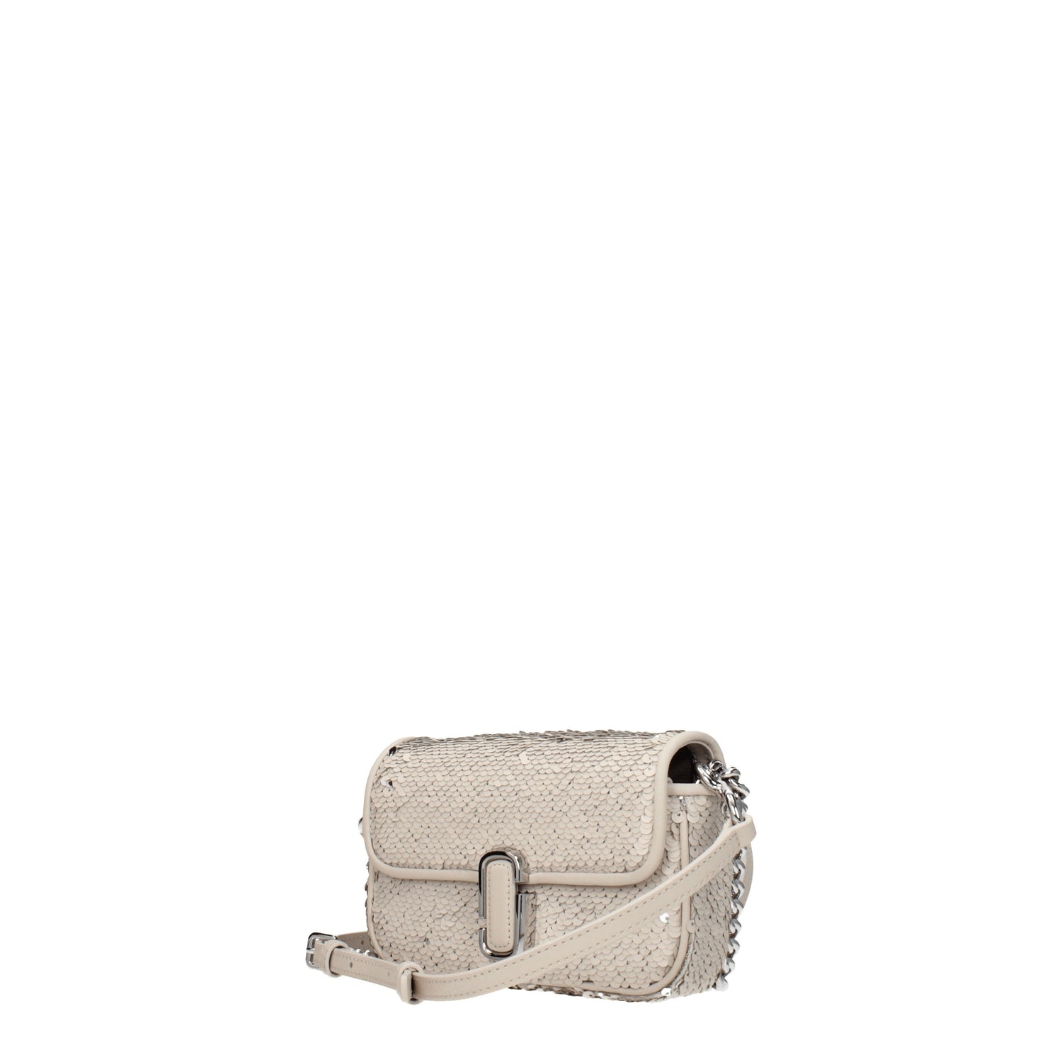 Marc Jacobs Borse a Spalla 3 ways to wear Donna Paillettes Beige Argento