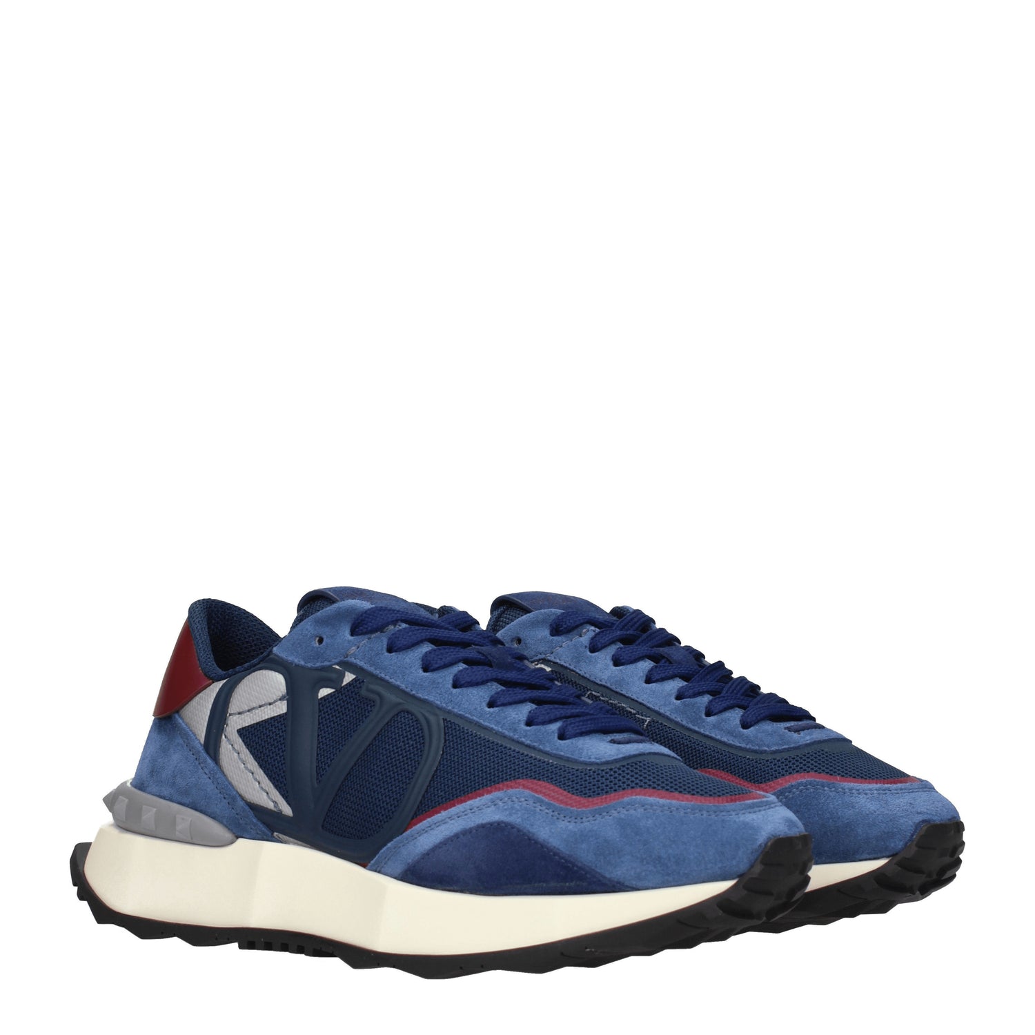 Valentino Garavani Sneakers Uomo Camoscio Blu Blu Royal