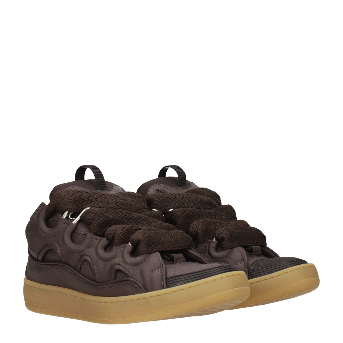 Lanvin Sneakers Uomo Pelle Marrone Ebano