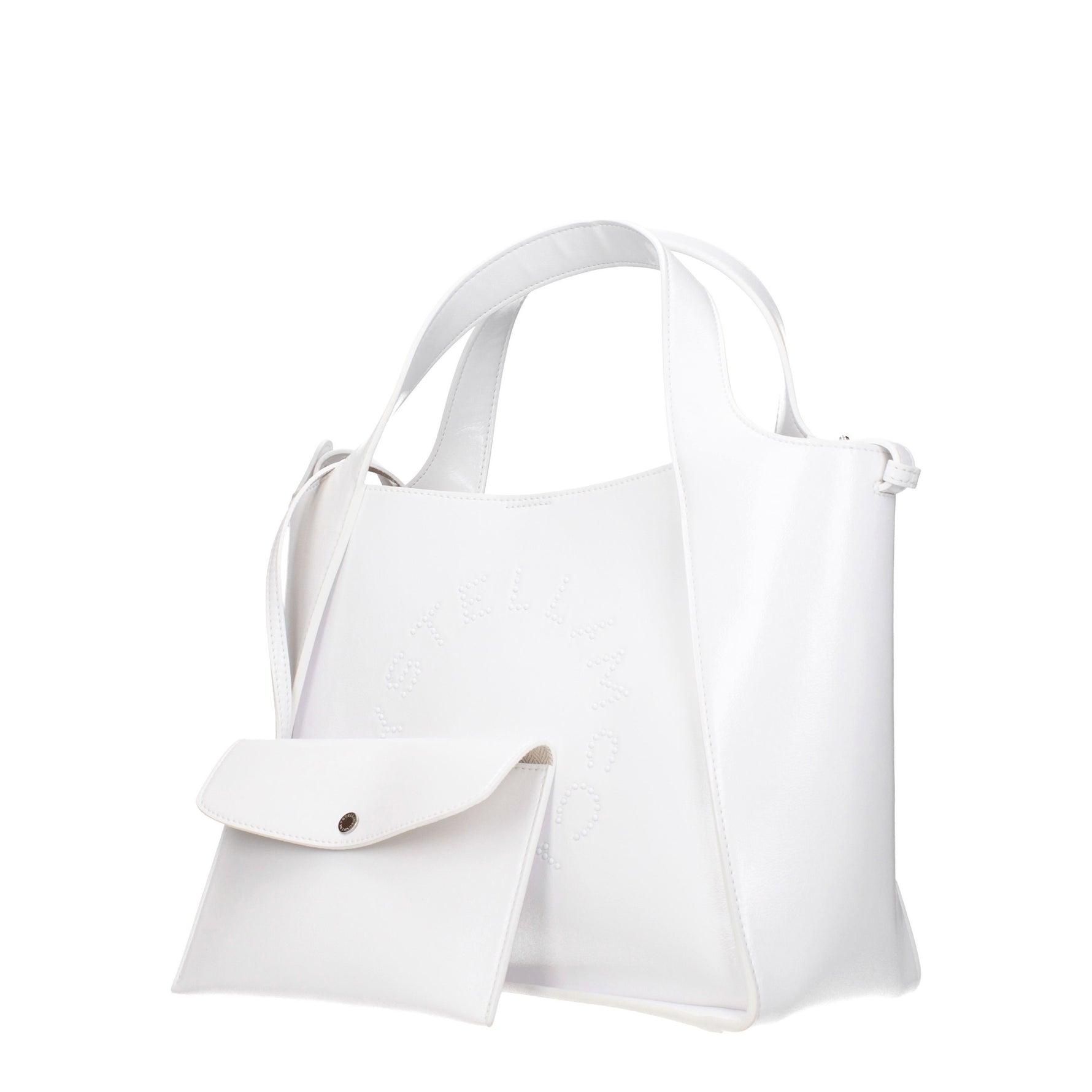 Stella McCartney Borse a Mano Donna Eco Pelle Bianco Bianco Ottico