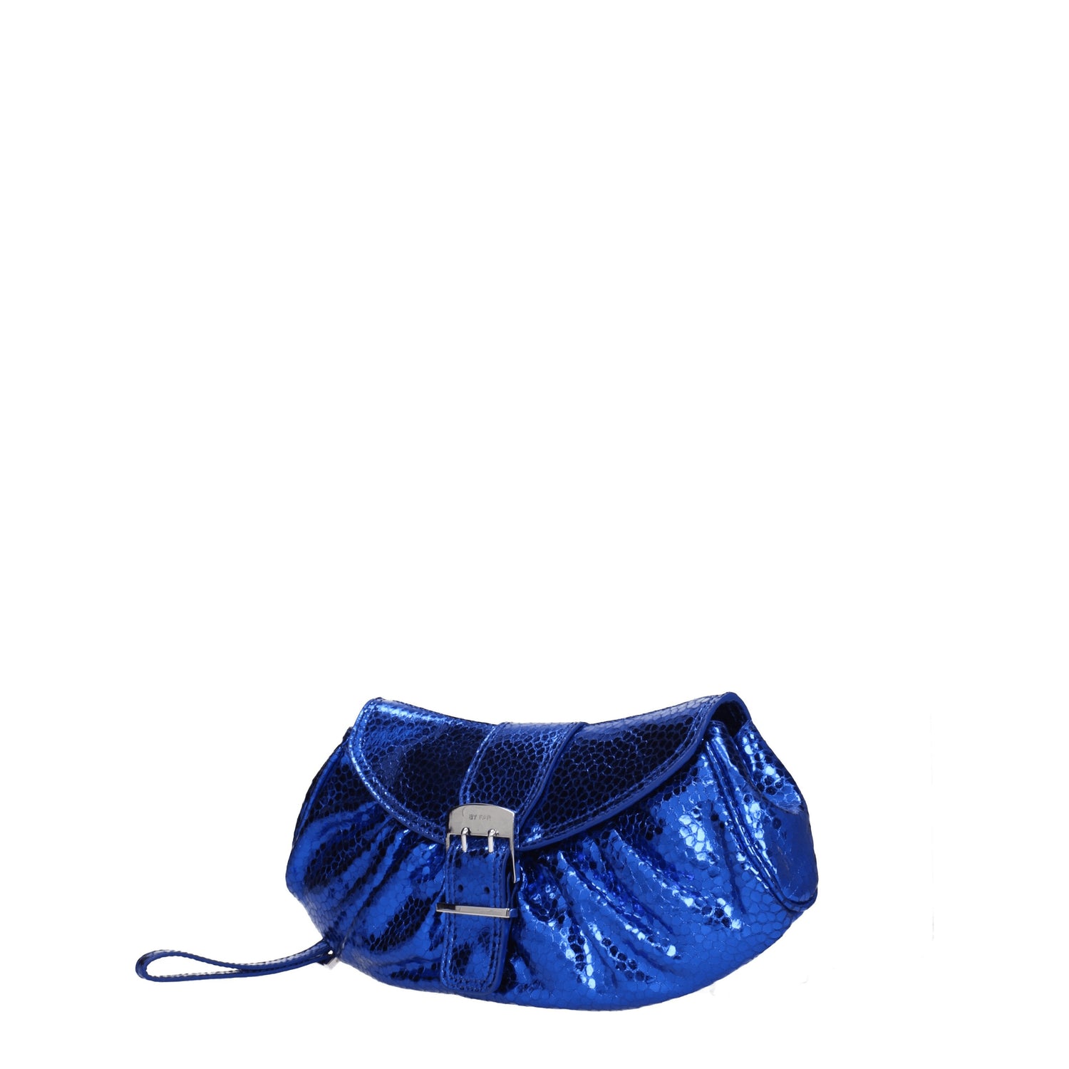 By Far Pochette glami Donna Pelle Blu Blu Elettrico