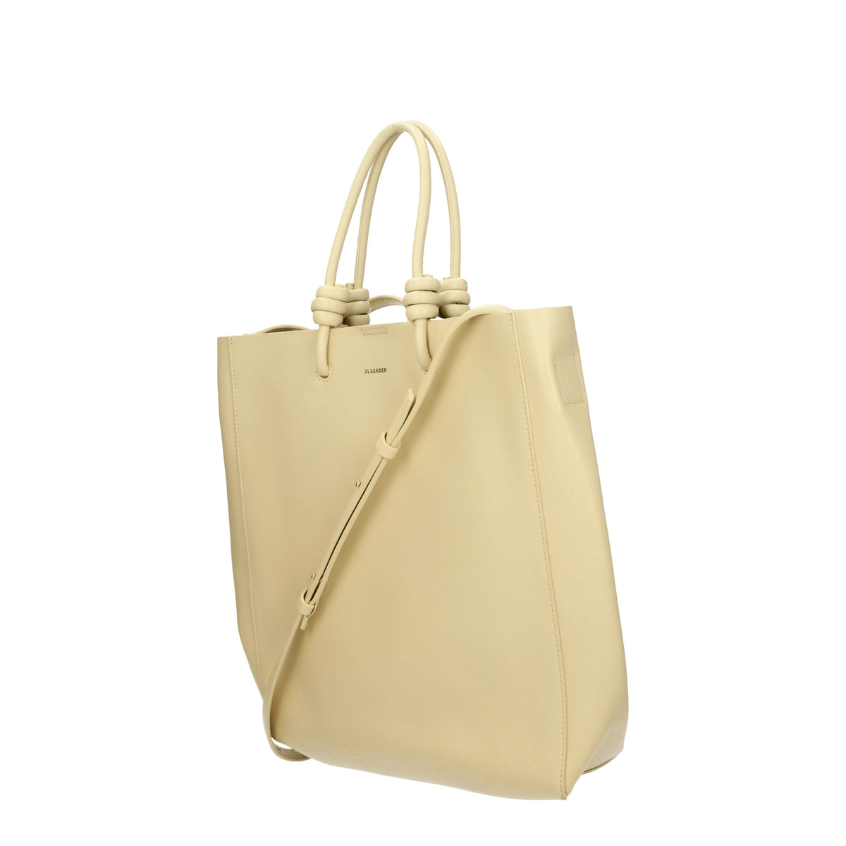 Jil Sander Borse a Mano Donna Pelle Beige Silky Beige