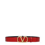 Valentino Garavani Cinture Regular Donna Pelle Nero Rosso