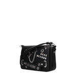 Love Moschino Borse a Spalla Donna Poliuretano Nero Nichel