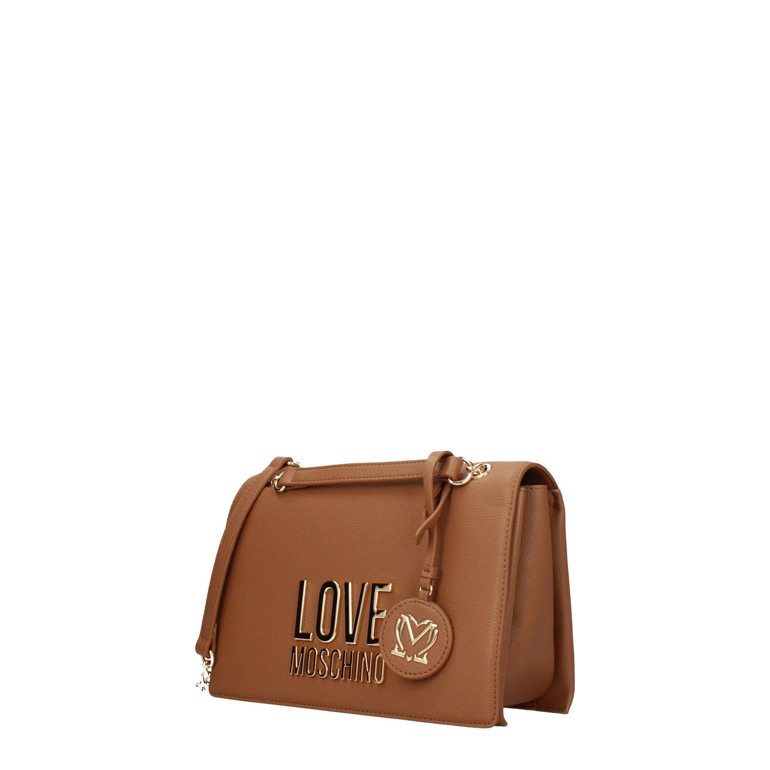 Love Moschino Borse a Spalla Donna Poliuretano Marrone Camel