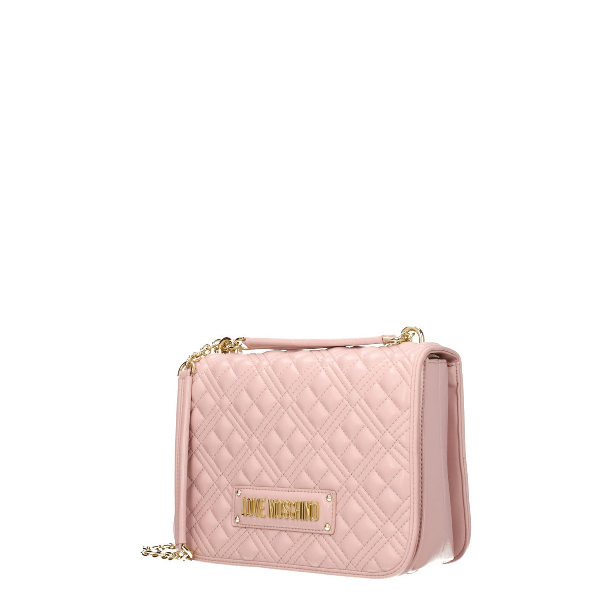 Love Moschino Borse a Spalla Donna Poliuretano Rosa Rosa Cipria