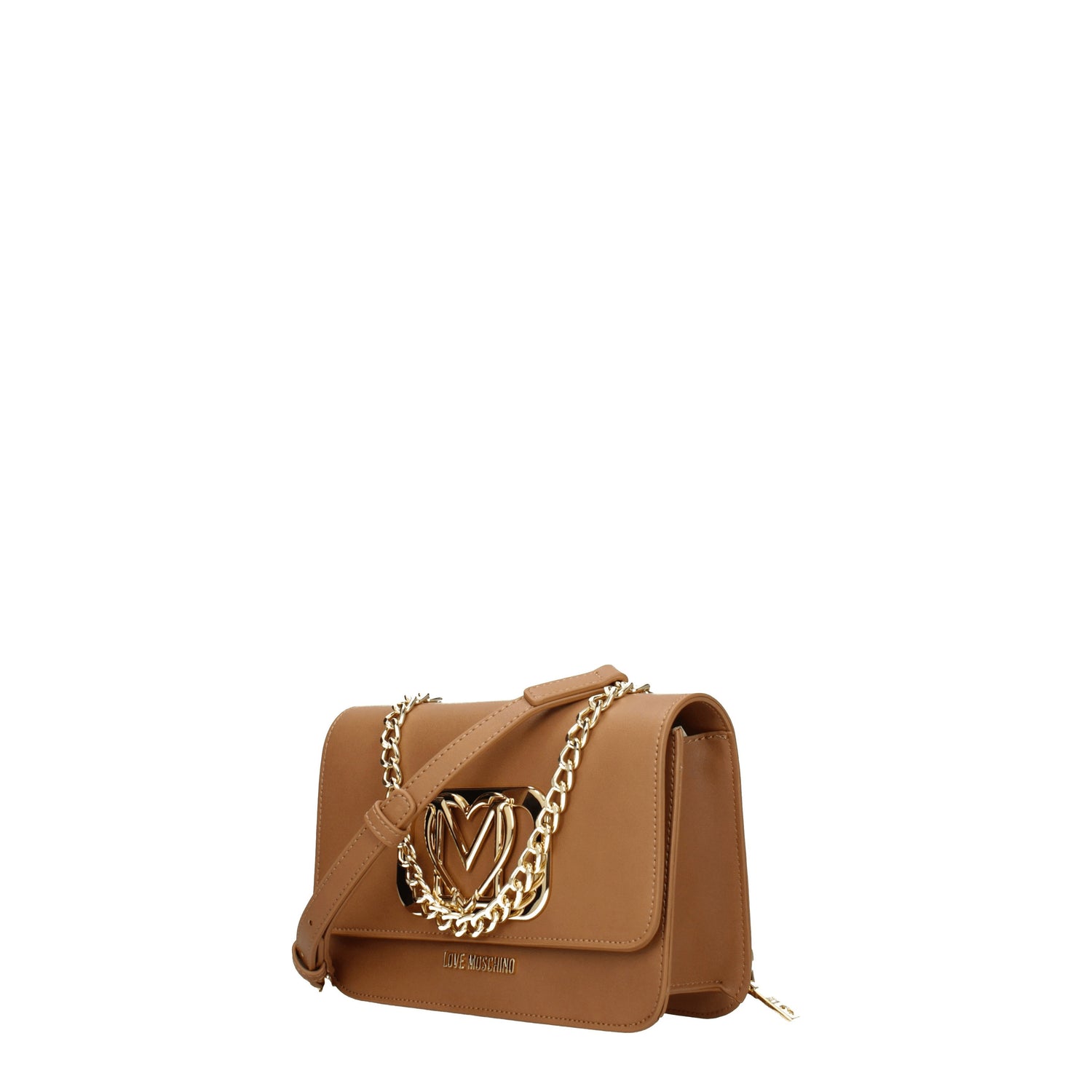 Love Moschino Borse a Mano Donna Poliuretano Marrone Camel