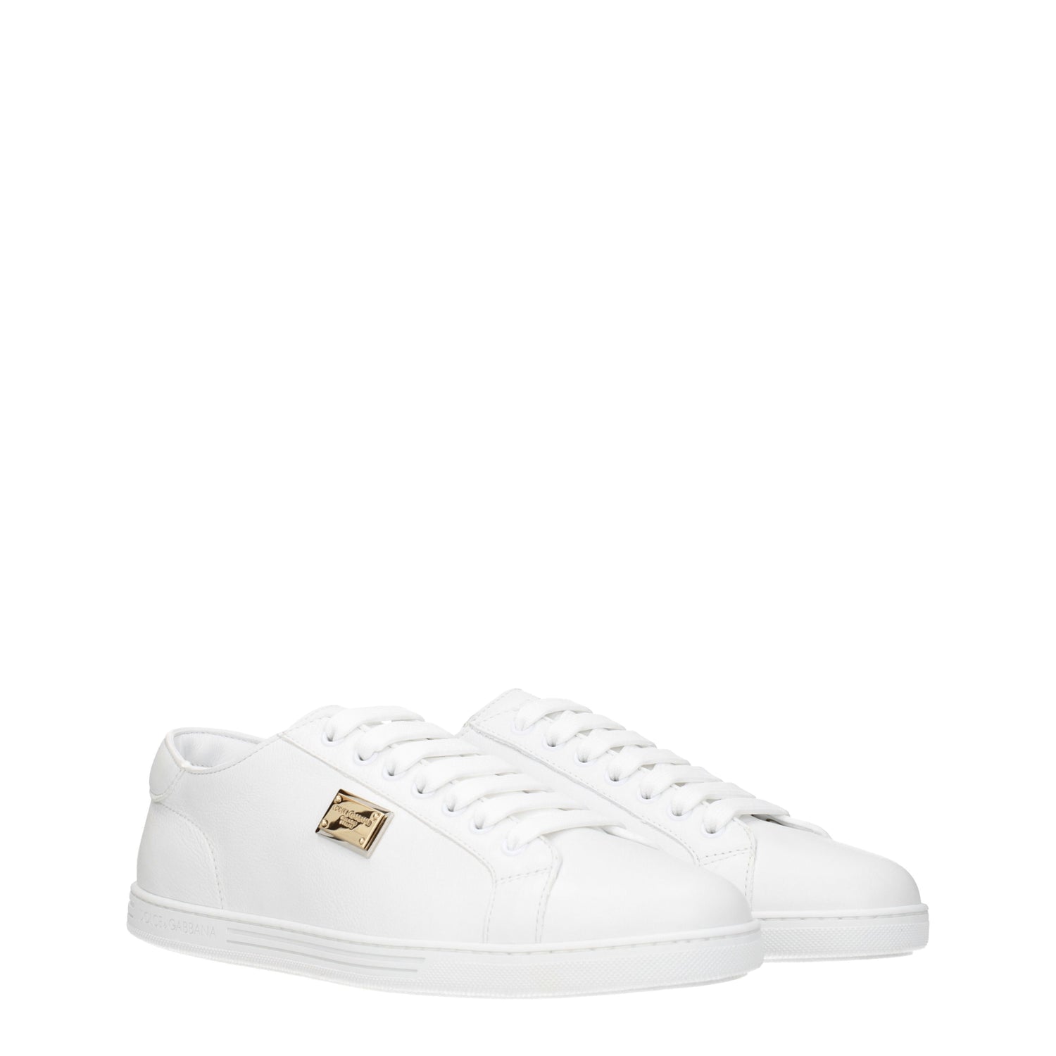 Dolce&Gabbana Sneakers Uomo Pelle Bianco Bianco Ottico