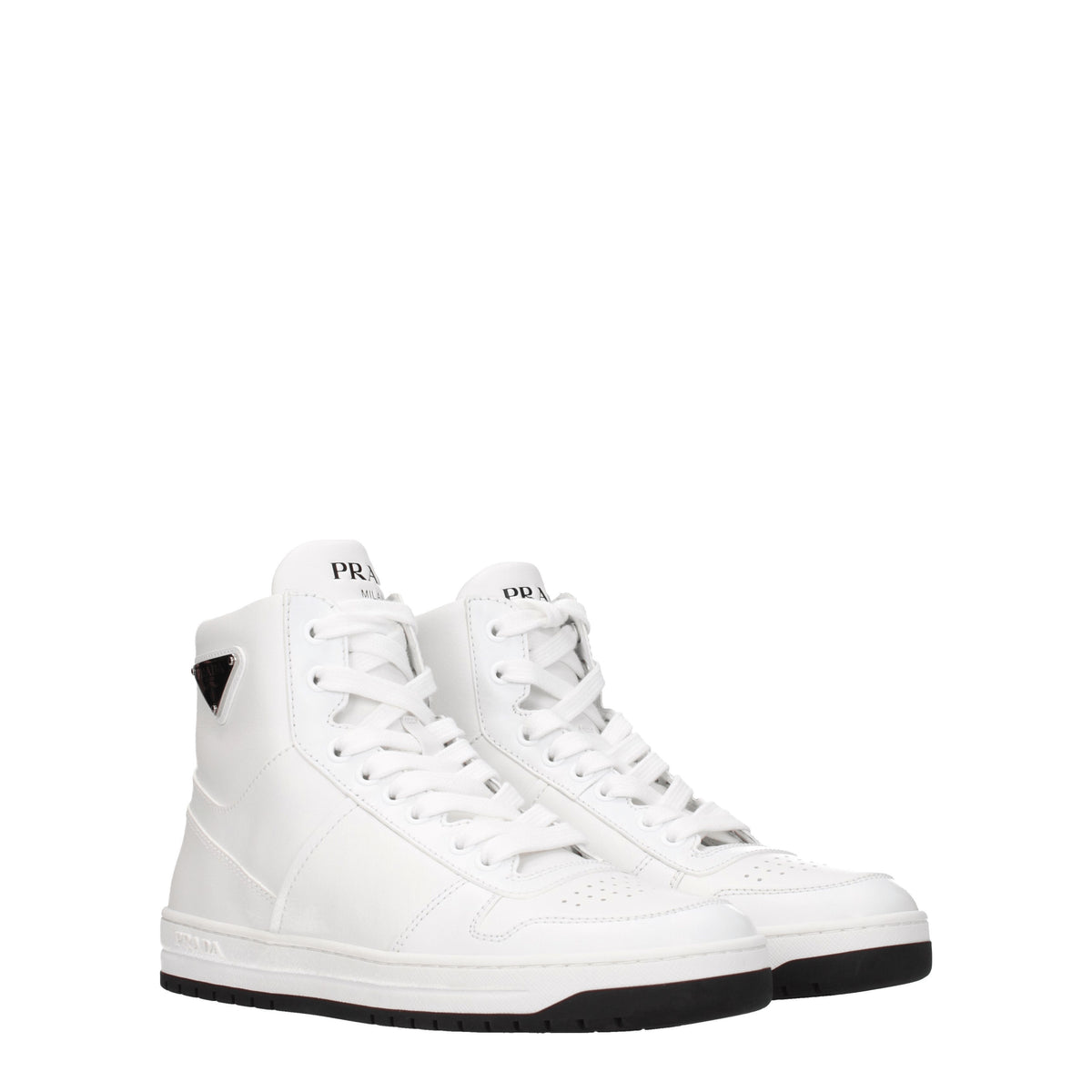 Prada Sneakers downtown Donna Pelle Bianco Nero