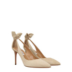 Aquazzura Décolleté bow tie Donna Camoscio Beige Rosa Carne