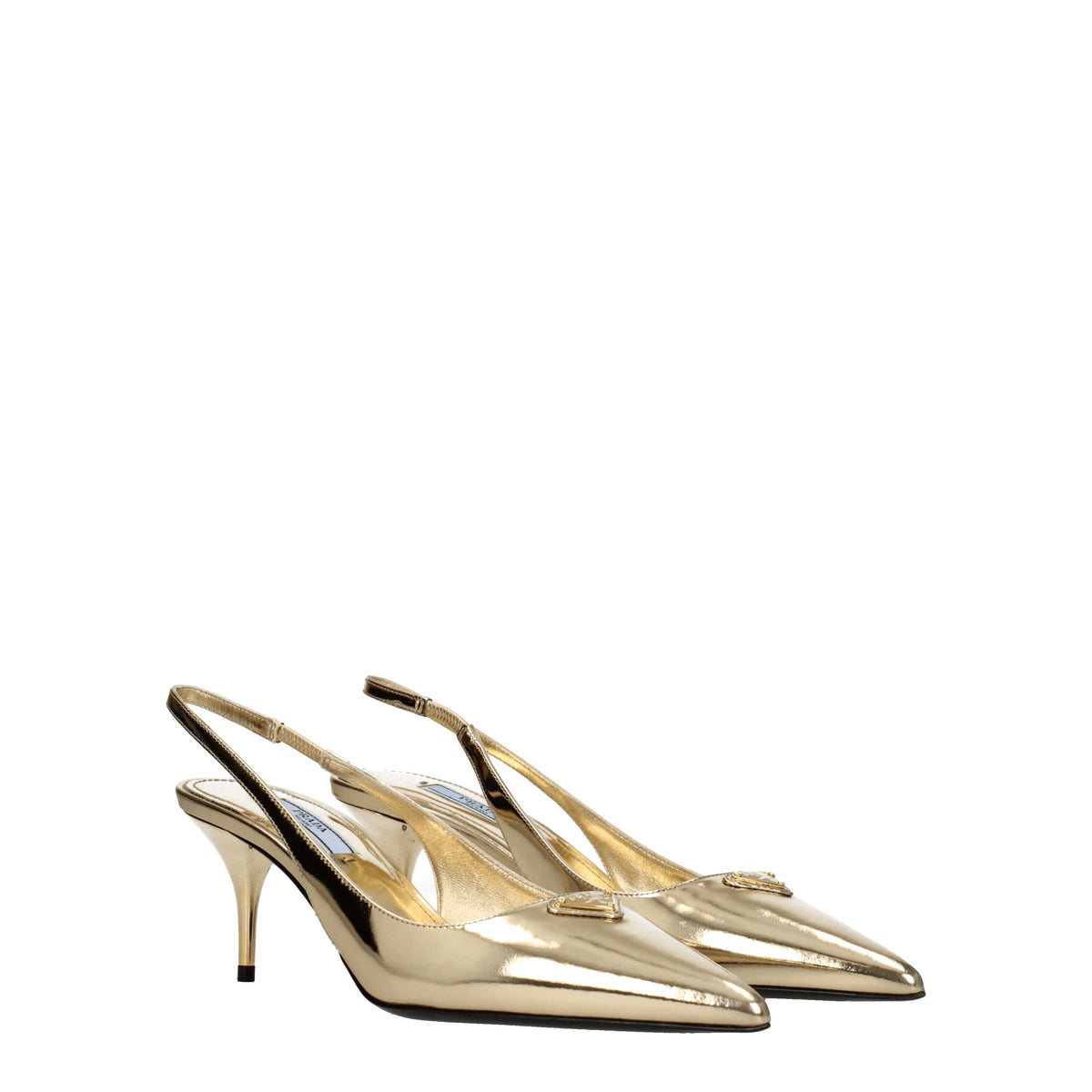 Prada Sandali Donna Pelle Oro