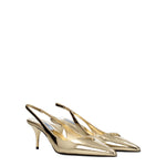 Prada Sandali Donna Pelle Oro