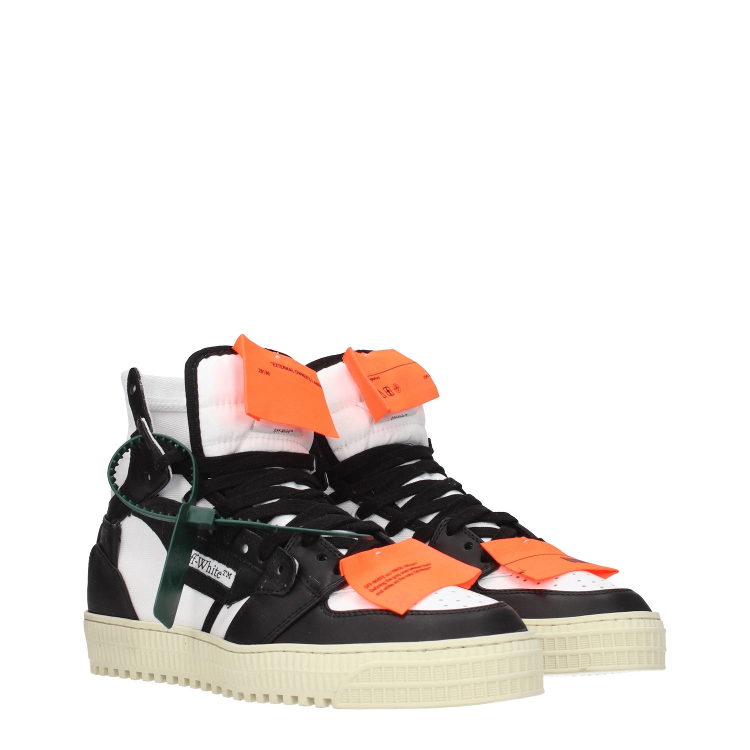 Off-White Sneakers 3.0 Uomo Pelle Bianco Nero