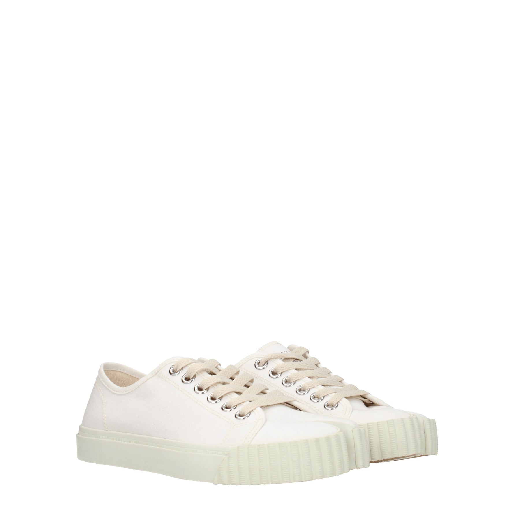 Maison Margiela Sneakers tabi Donna Tessuto Beige Beige Chiaro