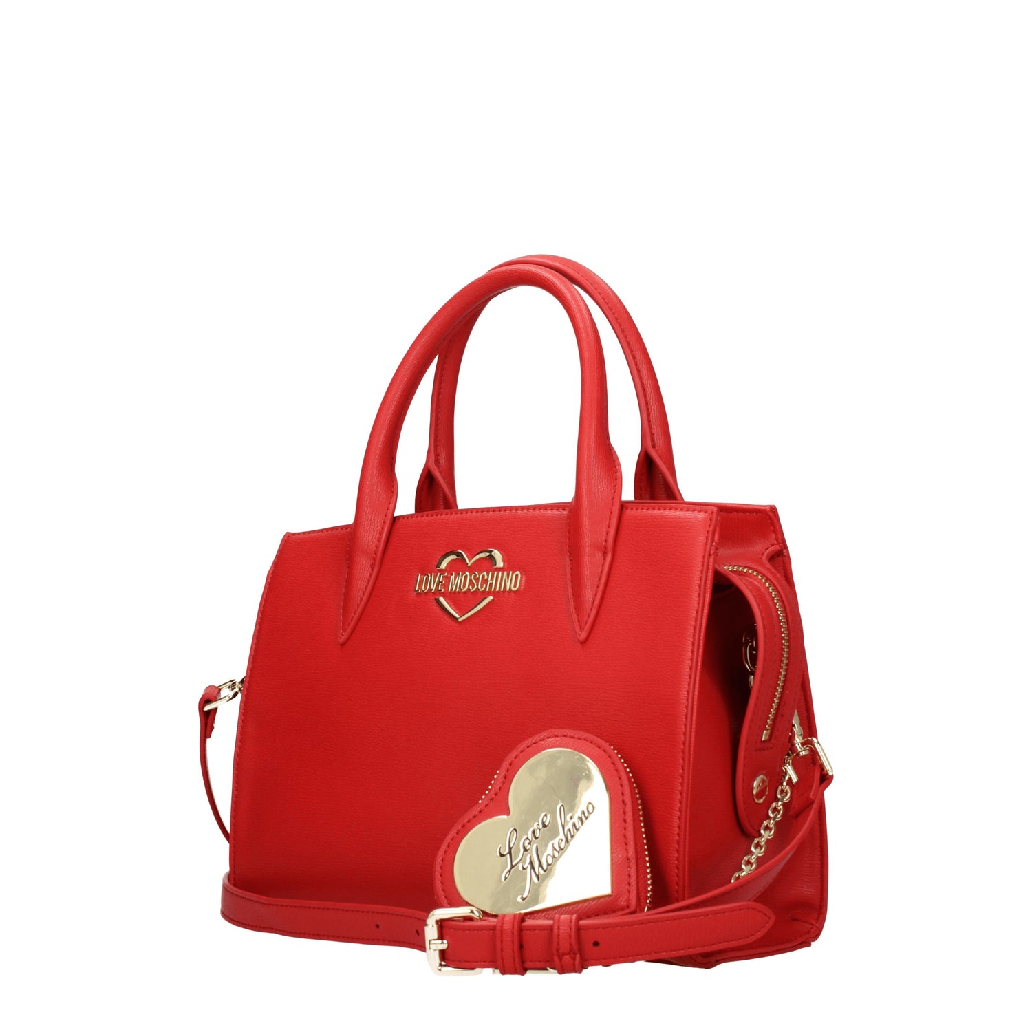 Love Moschino Borse a Mano Donna Poliuretano Rosso Rossetto