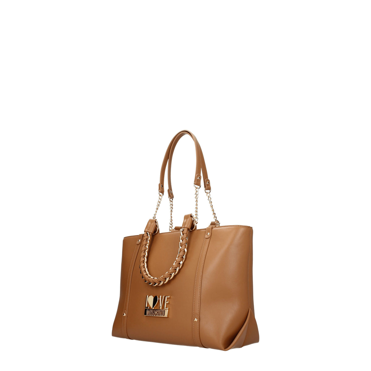 Love Moschino Borse a Mano Donna Poliuretano Beige Camel