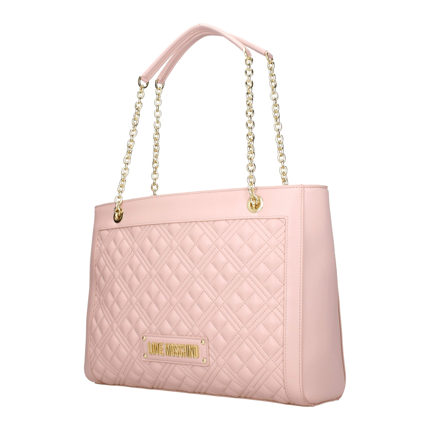 Love Moschino Borse a Spalla Donna Poliuretano Rosa Rosa Cipria