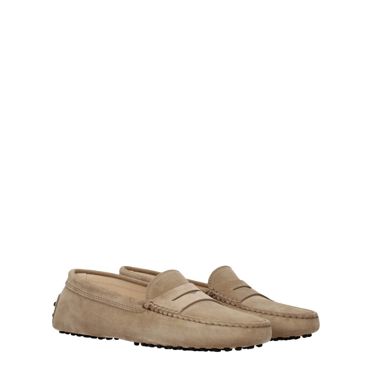 Tod's Mocassini Donna Camoscio Beige Tabacco