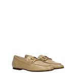 Tod's Mocassini Donna Pelle Beige Corda