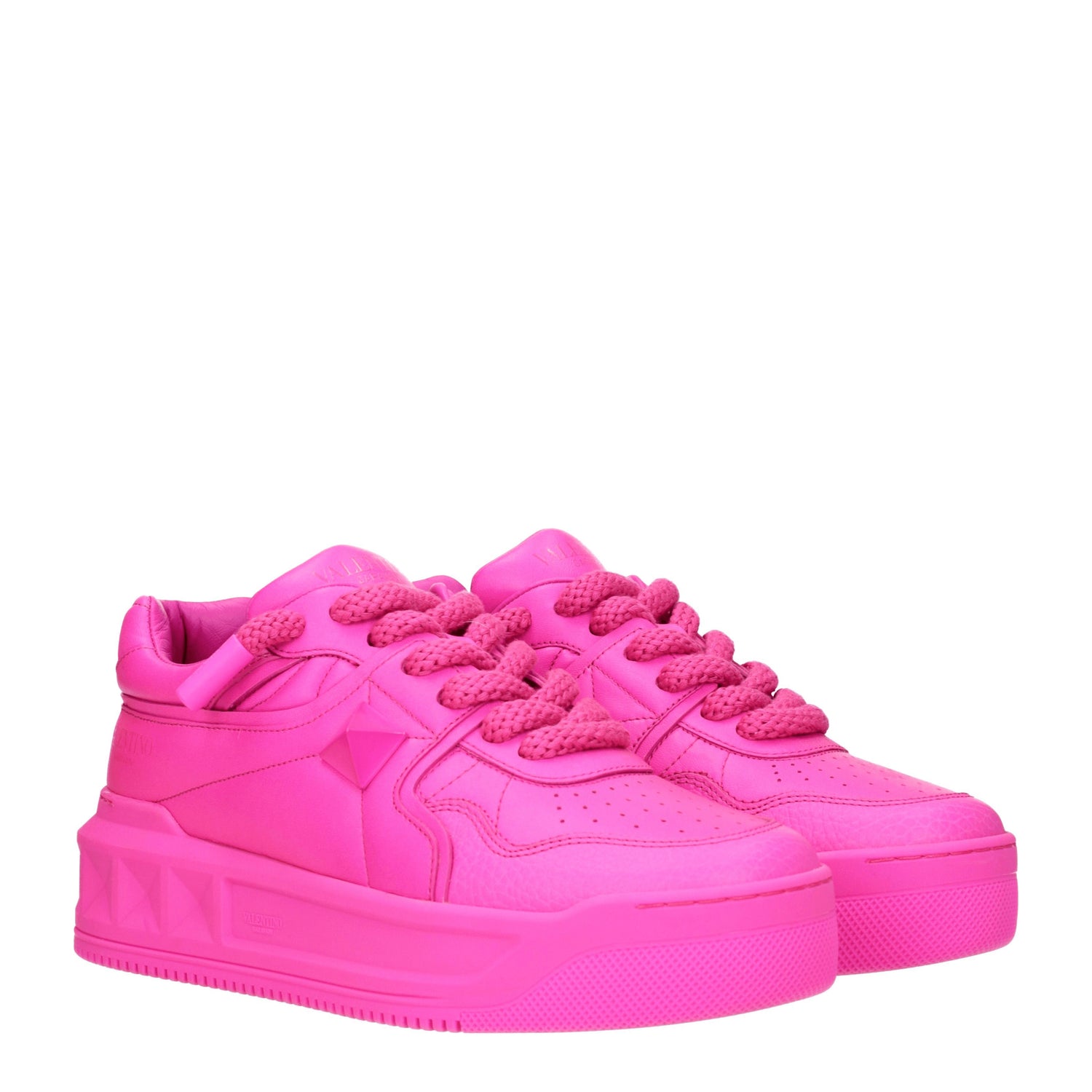 Valentino Garavani Sneakers one stud Uomo Pelle Fuxia