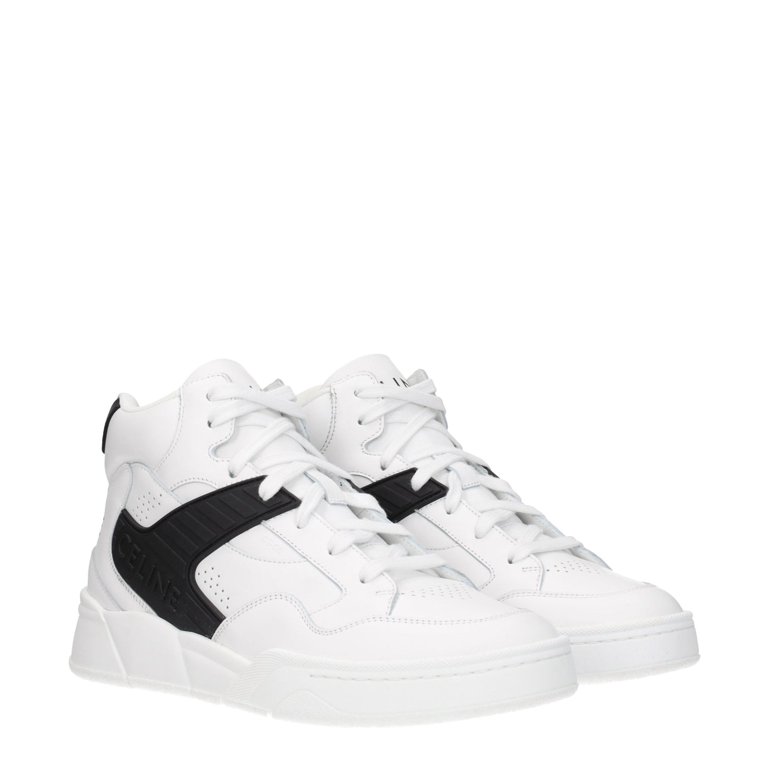 Celine Sneakers Uomo Pelle Bianco Nero