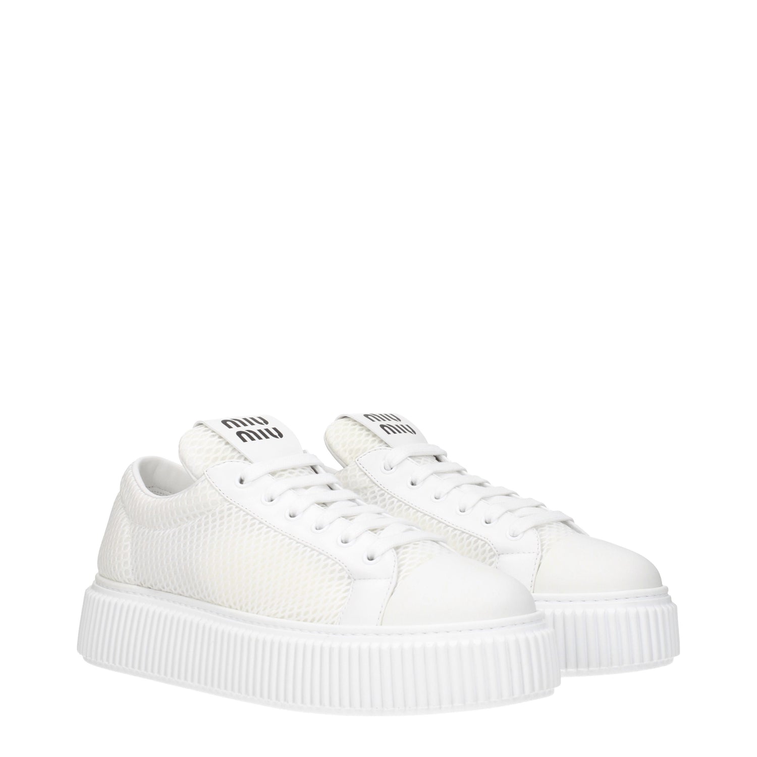 Miu Miu Sneakers Donna Tessuto Bianco