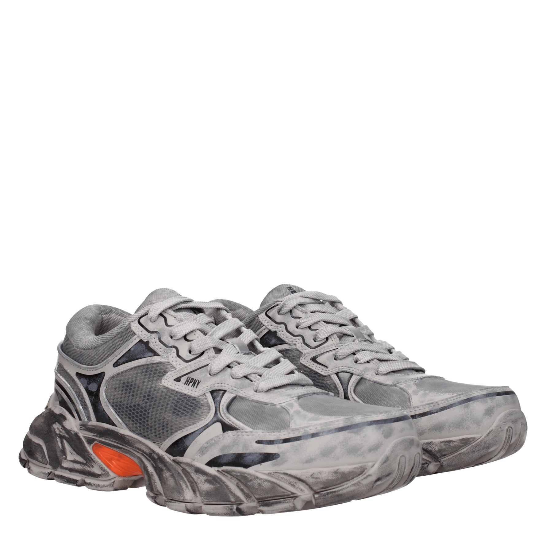 Heron Preston Sneakers Uomo Tessuto Grigio Grigio Scuro