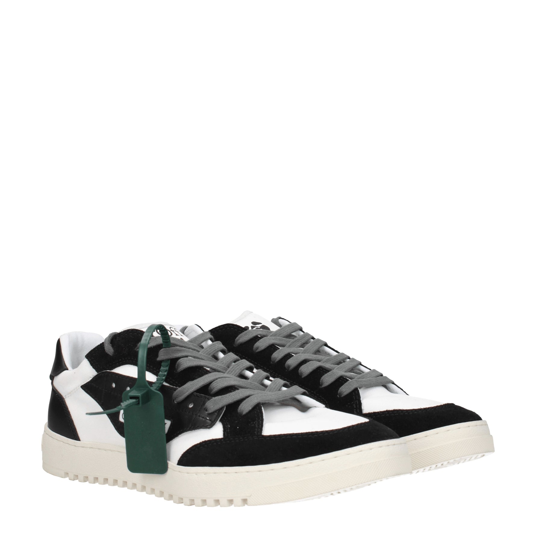 Off-White Sneakers Uomo Tessuto Bianco Nero