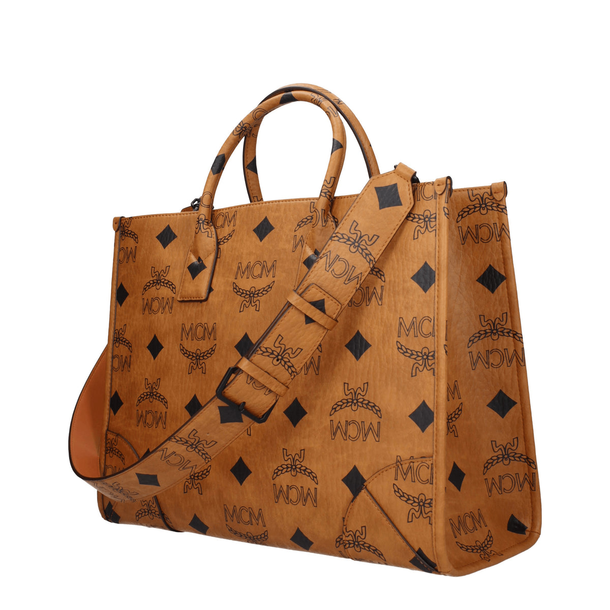 MCM Borse a Mano Donna Pelle Marrone Cognac