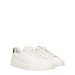 Balmain Sneakers Donna Tessuto Bianco Oro