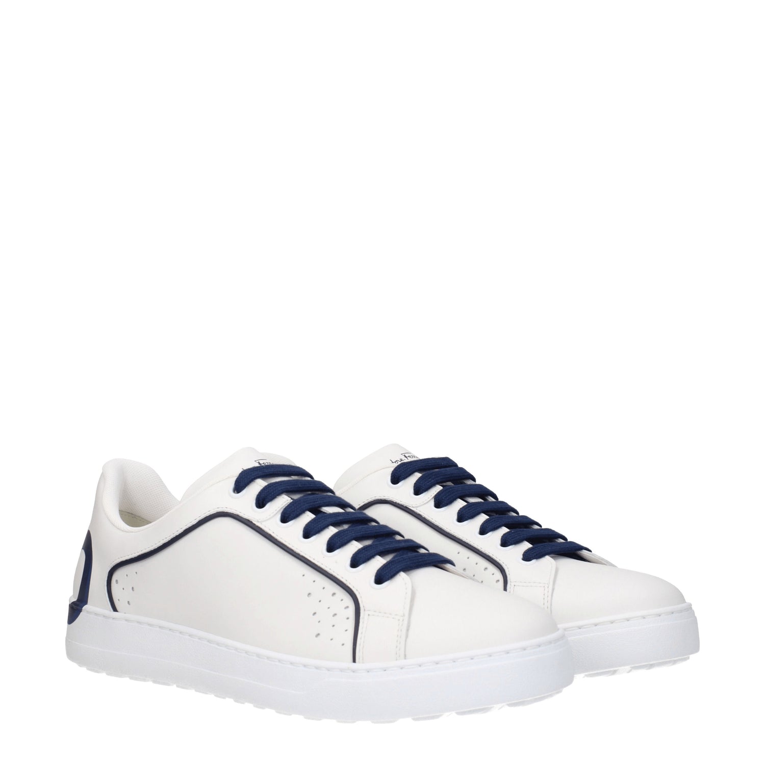 Salvatore Ferragamo Sneakers manhattan Uomo Pelle Bianco Blu Marino