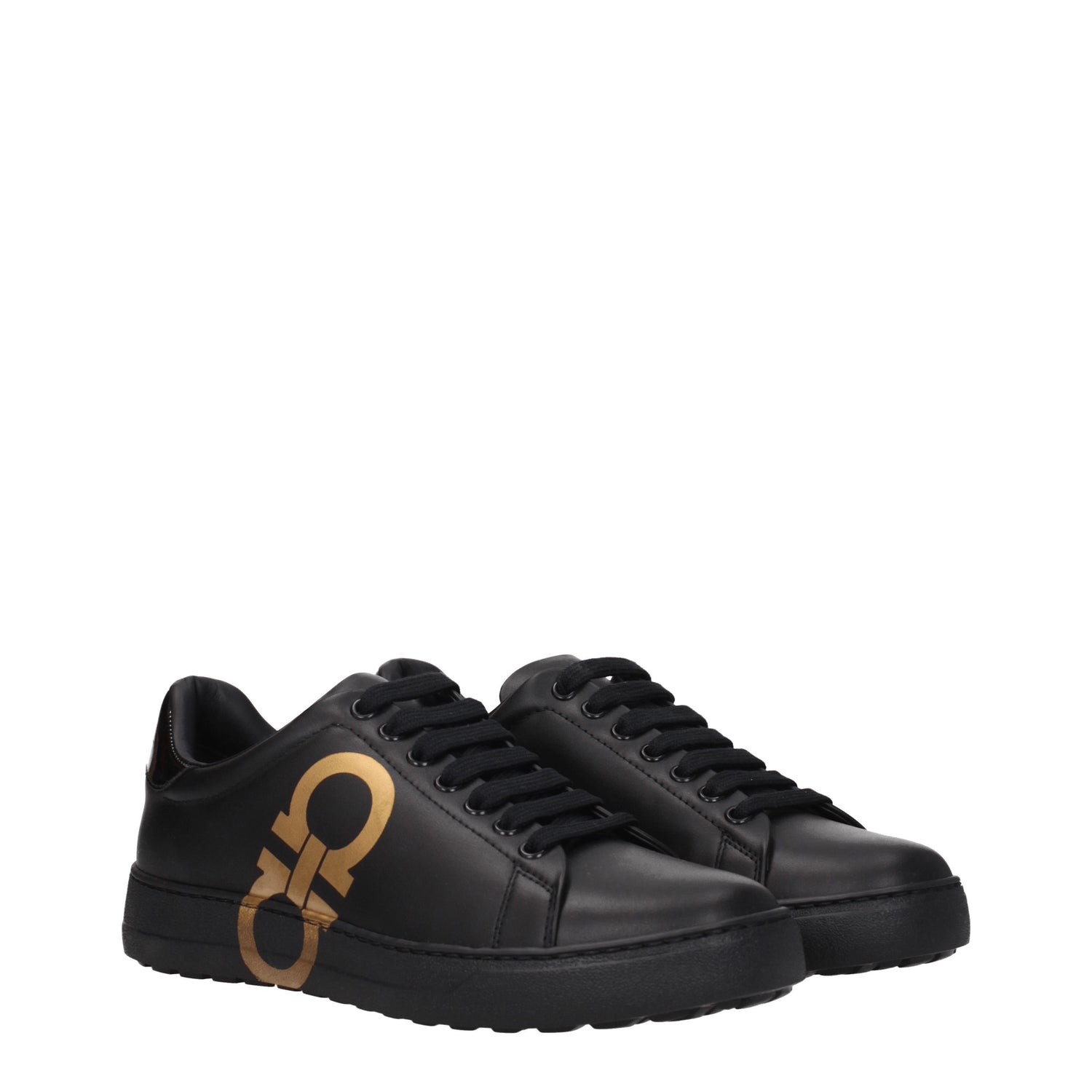 Salvatore Ferragamo Sneakers number Uomo Pelle Nero