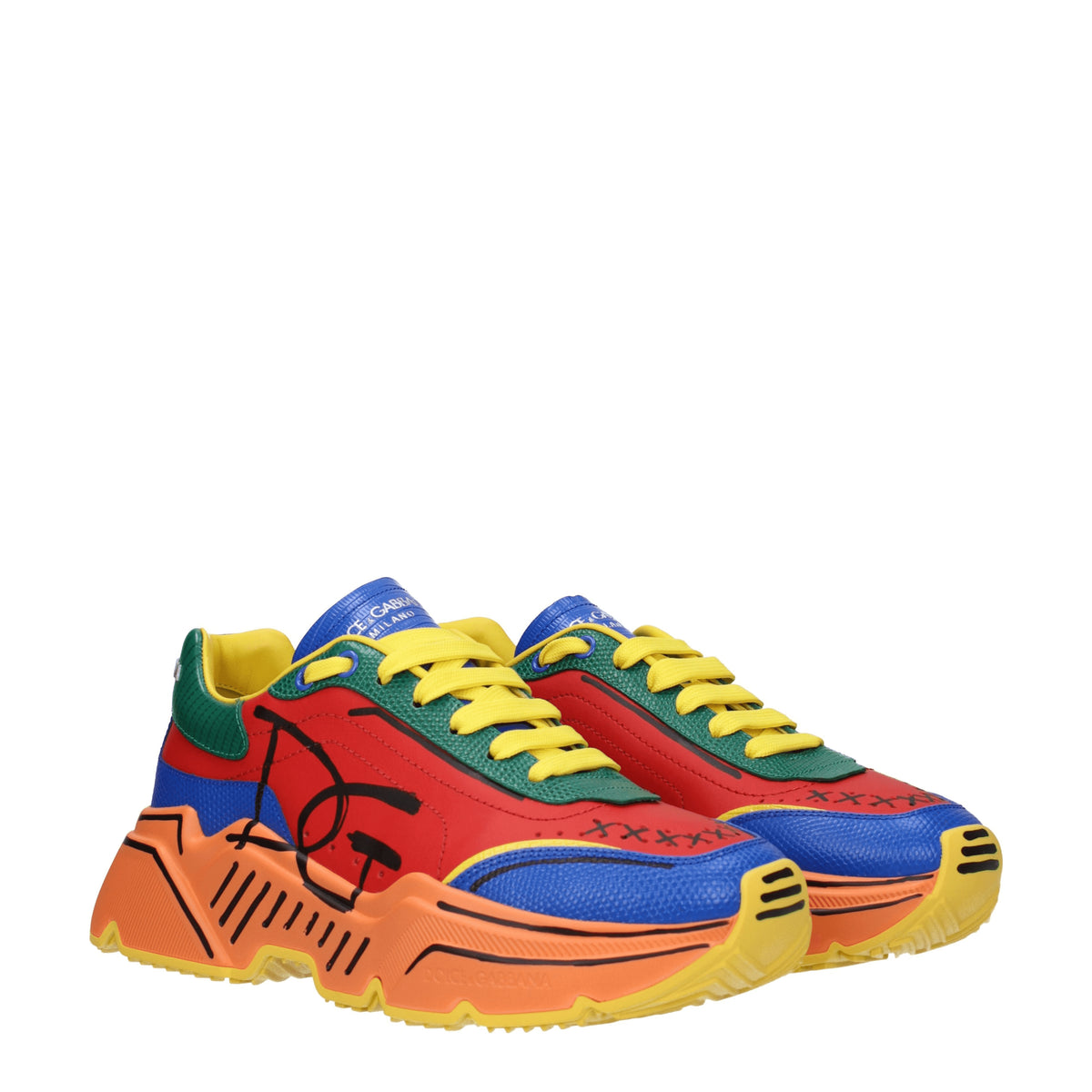 Dolce&Gabbana Sneakers Uomo Pelle Multicolor