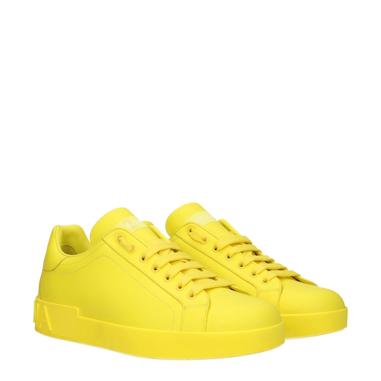 Dolce&Gabbana Sneakers Uomo Pelle Giallo Limone