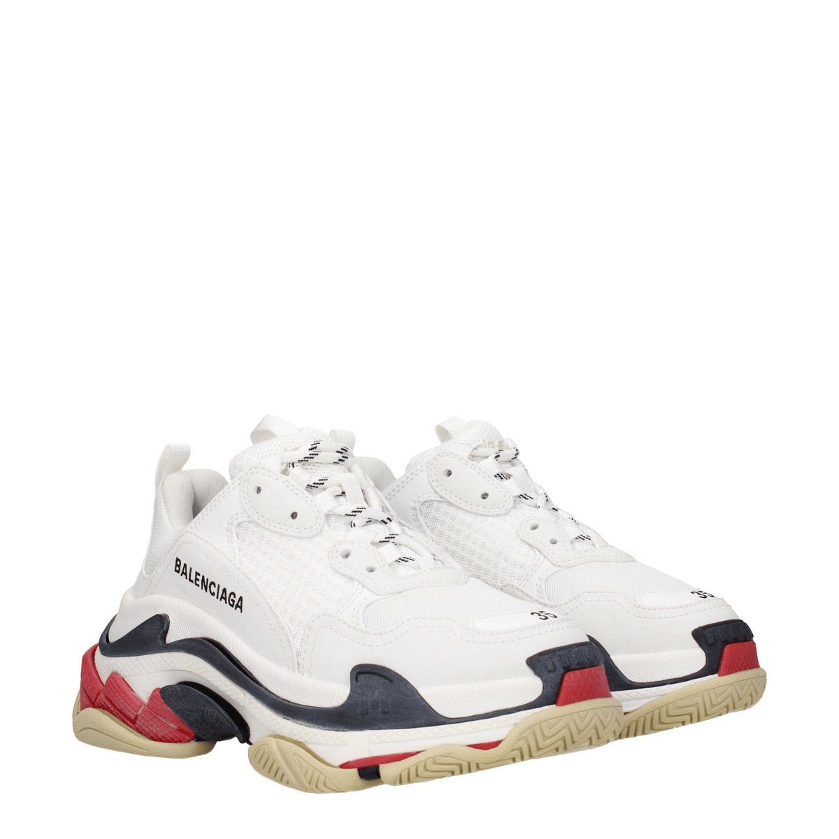 Balenciaga Sneakers triple s Donna Tessuto Bianco Rosso