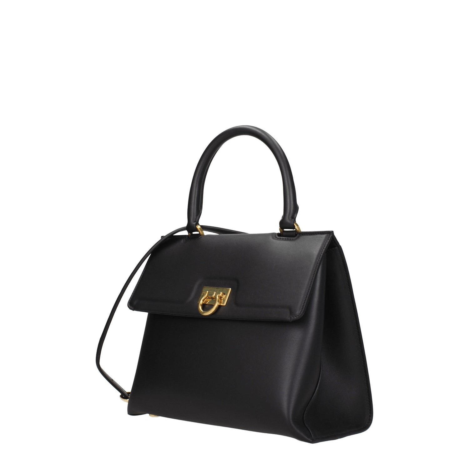 Salvatore Ferragamo Borse a Mano trifolio Donna Pelle Nero