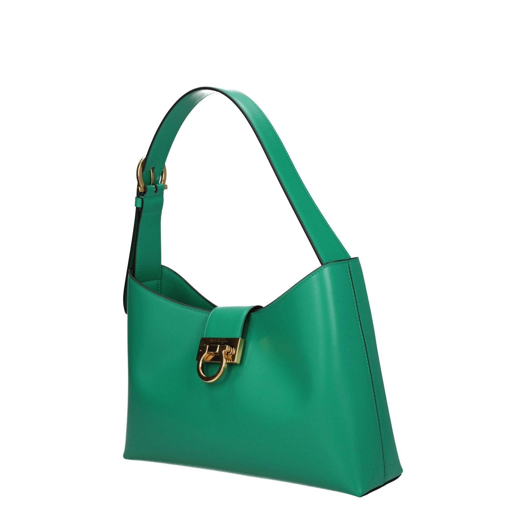 Salvatore Ferragamo Borse a Spalla trifolio s Donna Pelle Verde Smeraldo