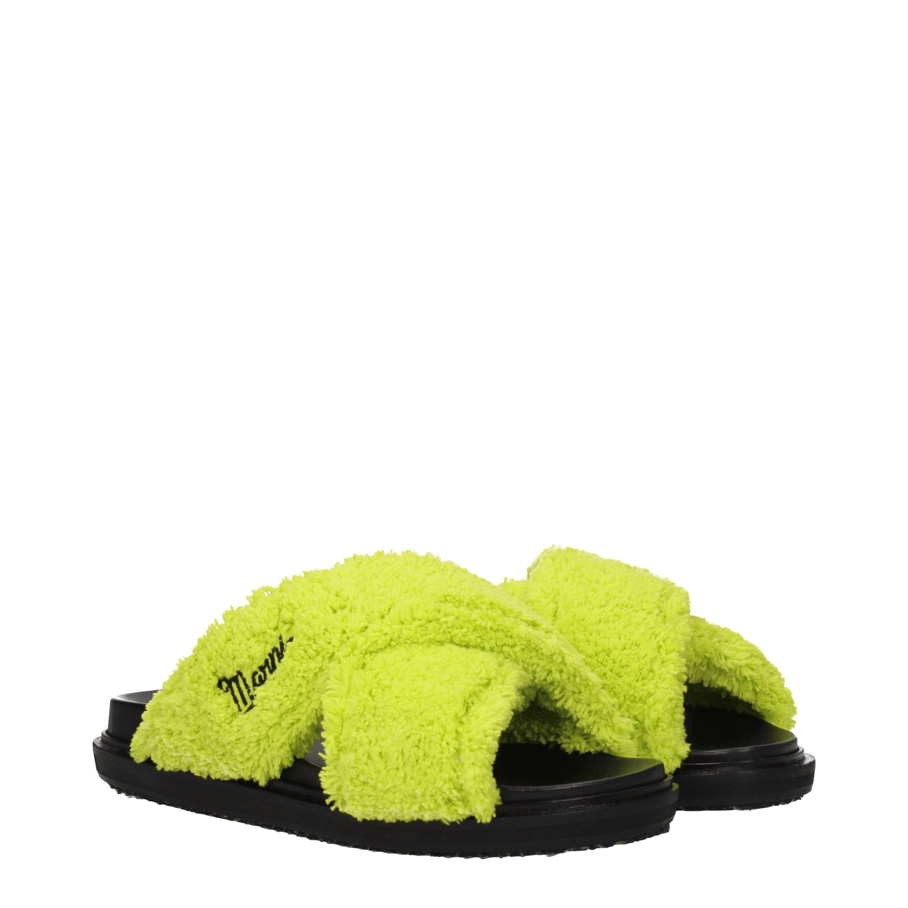 Marni Ciabatte e Zoccoli Donna Tessuto Verde Chartreuse