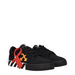 Off-White Sneakers vulcanized Uomo Tessuto Nero Arancione