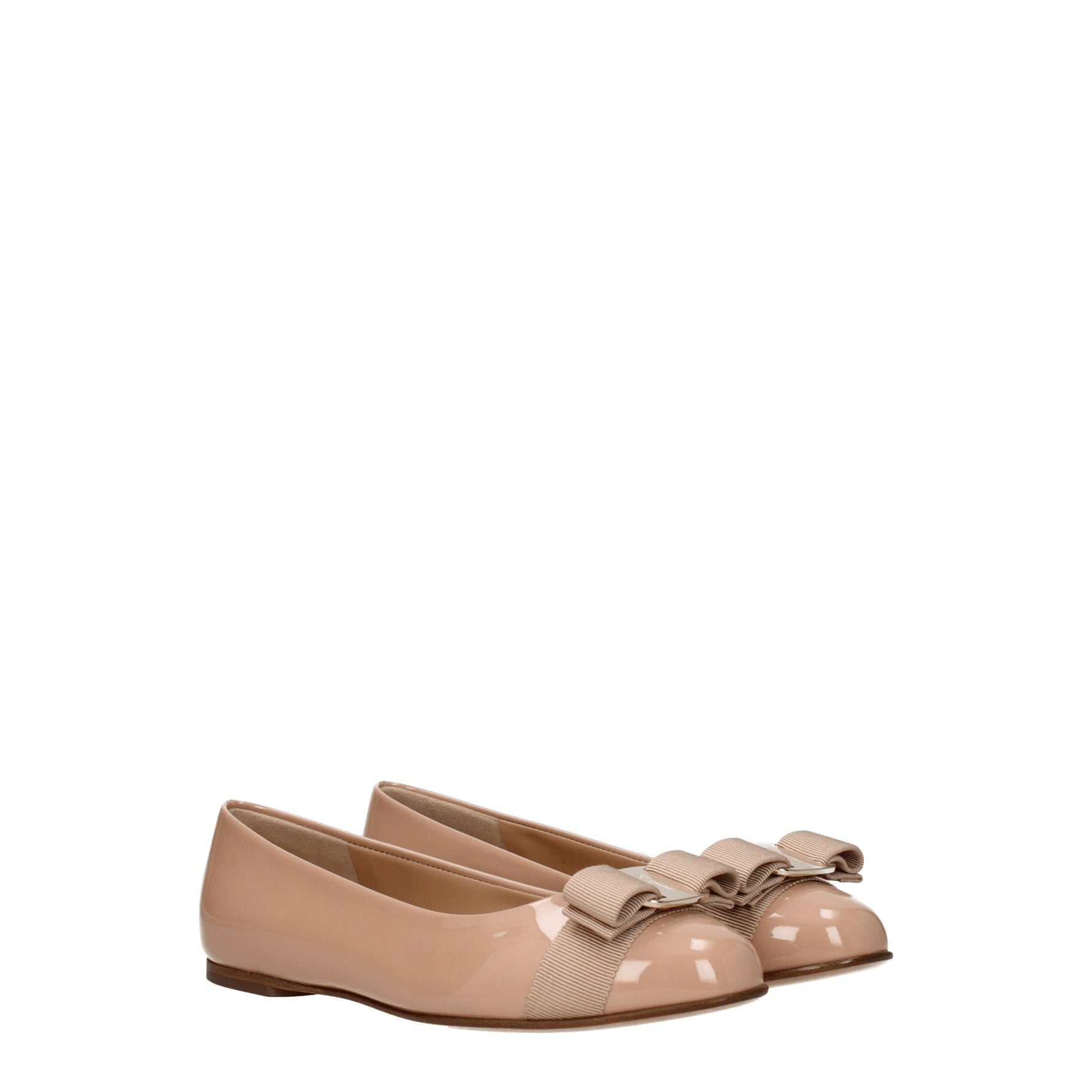 Salvatore Ferragamo Ballerine varina Donna Vernice Beige Amaretto