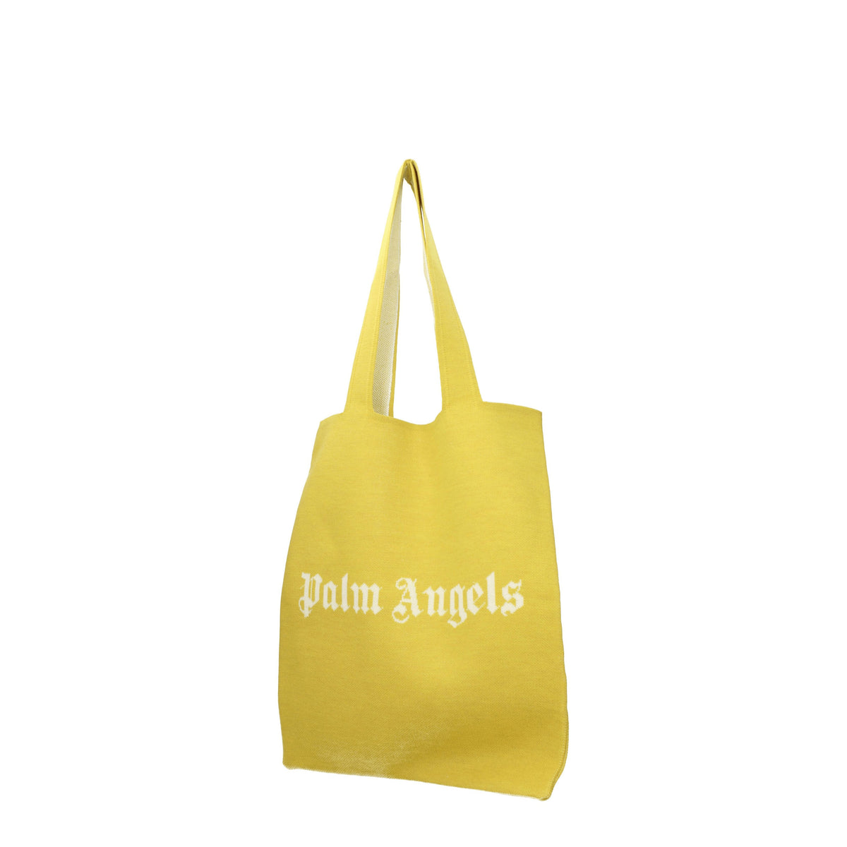 Palm Angels Borse a Spalla Donna Tessuto Giallo Bianco