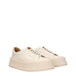 Jil Sander Sneakers Donna Pelle Beige