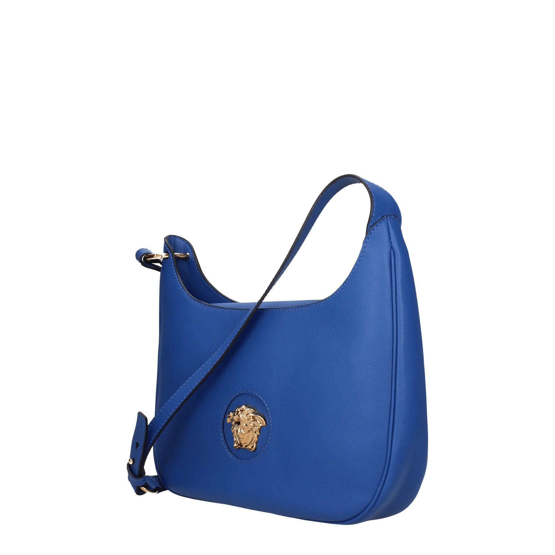 Versace Borse a Spalla Donna Pelle Blu Zaffiro